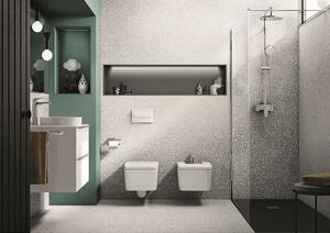 Roca WC комплект за вграждане INSPIRA SQUARE RIMLESS, капак забавено падане, структура DUPLO