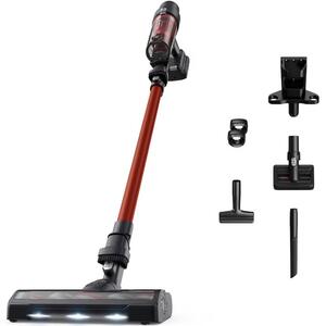 Прахосмукачка Rowenta X-PERT 7.60 RH6A73WO, вертикална/ръчна, безжична, 140W, 440ml капацитет на контейнера, до 45 минути време на работа, миещ се филтър, черно-червена