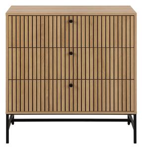 Скрин от дъбов декор в естествен цвят 81x80x40 cm Albany – Actona