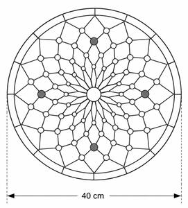 Brilagi - Tiffany витражно таванно осветително тяло, цвят слонова кост, 3xE27/60W/230V, Ø 40 см