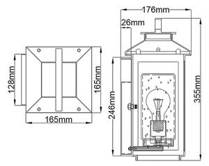 Quintiesse QN-ATWATER-S-BK - Външна стенна лампа ATWATER S 1xE27/60W/230V IP44 черна