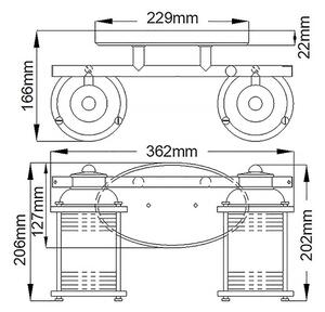 Quintiesse QN-ASHLANDBAY2-PC-BATH-Външна стенна лампа ASHLAND BAY 2xE27/60W/230V IP44