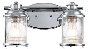 Quintiesse QN-ASHLANDBAY2-PC-BATH-Външна стенна лампа ASHLAND BAY 2xE27/60W/230V IP44