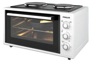 Мини готварска печка Finlux FMC-4524WF, 45л. обем, 2 нагревателни зони, 3 функции, бяла