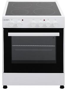 Готварска печка Crown CEC-6060V W, 65л. обем, 4 нагревателни зони, 5 функции, бяла