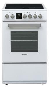 Готварска печка Sharp KF-56FVDT22WMK-EU, клас A, 50л. обем, 4 нагревателни зони, 8 функции, бяла