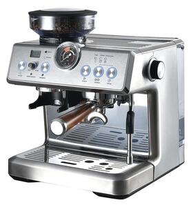 Кафемашина еспресо Finlux FEM-1965M, 2450W, 20 bar, 2.8 l обем на резервоара за вода, 15 настройки на мелачката, двойна Thermoblock система, инокс