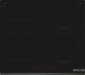Керамичен плот за вграждане Bosch PIX631HC1E, 4 нагревателни зони, сензорно управление, 17 нива на мощност, Easy Flex зони, черен
