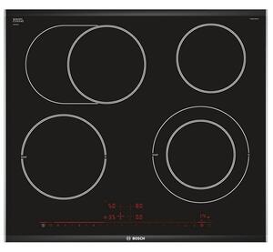 Стъклокерамичен плот за вграждане Bosch PKN 675 DP 1D, 4 нагревателни зони, 17 нива на мощност, черен