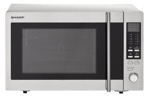Микровълнова фурна Sharp R92STW, с грил, механично управление, 900W, 28л. обем, 5 степени на мощност, инокс