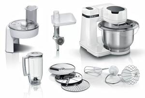 Кухненски робот Bosch MUMS2EW30, 700W, 4 скорости, 3.8 л. капацитет, 3D PlanetaryMixing, бял