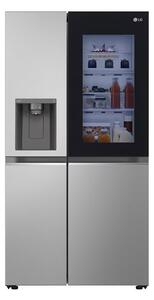 Хладилник с фризер LG GSGV81PYLL, клас E, 635л. общ обем, свободностоящ, 350kWh/годишно разход на енергия, LinearCooling, FRESHBalancer, DoorCooling+, инокс
