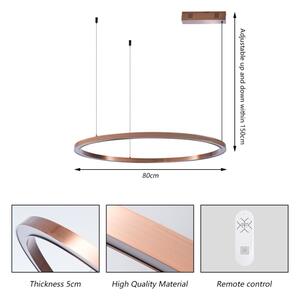 Immax NEO 07327L - LED полилей с функция за димиране на кабел FINO 55W/230V 80 cm розово злато Tuya+дистанционно управление
