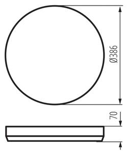Kanlux 46281-LED Осветително тяло LIXAN с възможност за димиране 47W/230V 3000-6500K диам. 38,6 cm бяло/черно + дистанционно управление