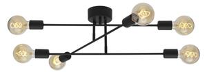 Cottex P7216SV - Повърхностно монтиран полилей BATON 6xE27/60W/230V черен