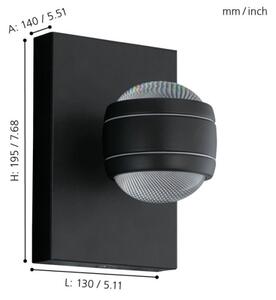Eglo 94848 - LED външно осветително тяло SESIMBA 2xLED/3,7W/230V IP44