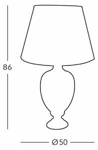 KOLARZ Настолна лампа Dauphin, кремав цвят, височина 86 cm, керамика