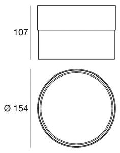 LED осветление за таван Crumb, бяло, Ø 15,4 cm, желязо, стъкло