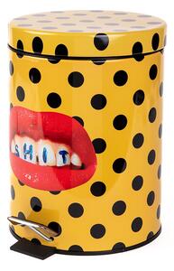 Seletti - Shit Toiletpaper Home Dustbin Ø 20,5xH27,5 Жълт/Черно/Multicolor Seletti