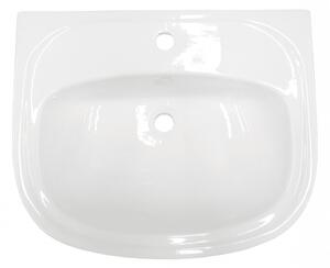 Мивка за баня ICC 2012, Inter Ceramic, стенен монтаж, с отвор за смесител, порцелан, бял, 56x45x19см