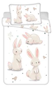 Памучно детско спално бельо за детско креватче 100x135 cm Bunnies – Jerry Fabrics