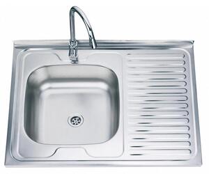 Кухненска мивка ICK 8060A*16 R, алпака, лява, 80x60см