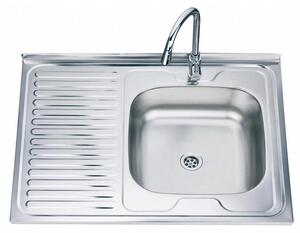 Кухненска мивка ICK 8060A*16 L, алпака, дясна, 80x60см