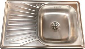 Кухненска мивка ICK 8050 PF L TAMPICO, алпака, дясна, със сифон, 80x50см