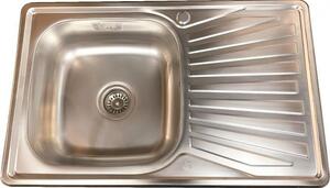 Кухненска мивка ICK8050 PF R TAMPICO, алпака, лява, със сифон, 80x50см