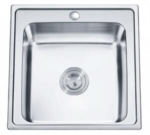 Кухненска мивка ICK 5050 TAMPICO, неръждаема стомана, едно корито, със сифон, 50x50см