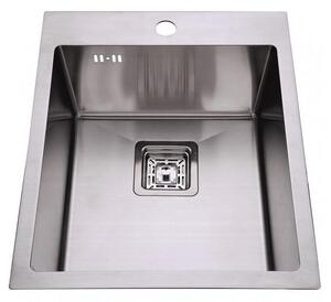 Кухненска мивка ICK 4250H, неръждаема стомана, едно корито, със сифон, 42x50см