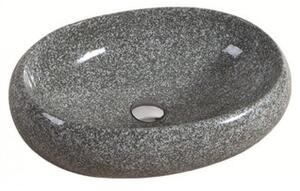 Мивка за баня ICB 854 GRAY, монтаж върху плот, порцелан, сив, 56x38x16см