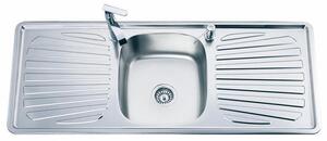 Кухненска мивка ICK 12050 D, алпака, два плота, със сифон, 120x50см