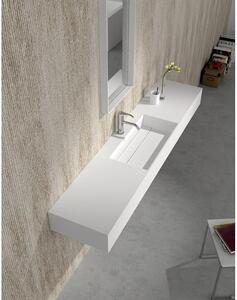 Мивка за баня ICC 18040, стенен монтаж, бял, 180x40х15см