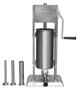 Машина за пълнене на колбаси Klausberg KB 7930, 5 кг, Ръчна, 4 стоманени накрайника, Клапан за обезвъздушаване, Подвижен цилиндър, Инокс