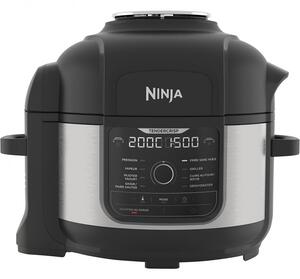 Мултикукър под налягане Ninja Foodi OP350FR, 1400W, 6 л, 9 програми, 40-200°C, TenderCrisp®, Керамично покритие, Поддържане на топлината, Цяло пиле, Черен/инокс