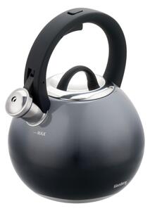 Свирещ чайник Klausberg KB 7955, 3l, Термоизолирана дръжка, Многослойно дъно, Индукция, Тъмносив графит