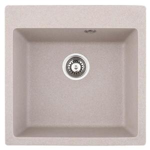 Кухненска мивка ICGS 5050 SAND, гранит, едно корито, със сифон, 50x20х50см