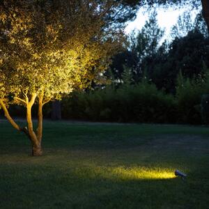 Les Jardins LED-соларен външен прожектор Oje, 600 lm, 2700K, IP66, с регулиране на яркостта., Затъмняване, Сив, Алуминий, Модерен, Соларно осветление