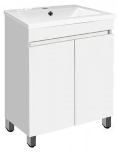 Долен шкаф за баня ICP 5081, PVC, бял, с умивалник, 50x39x81см