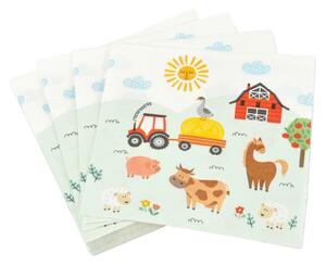 Салфетки в комплект от 20 бр. 33x33 cm Farm Animals – Homéa