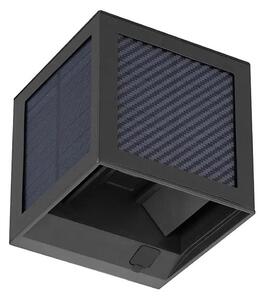 LED соларна стенна лампа със сензор LED/9W/3,7V 3000/4000/6000K IP65 2600mAh черна