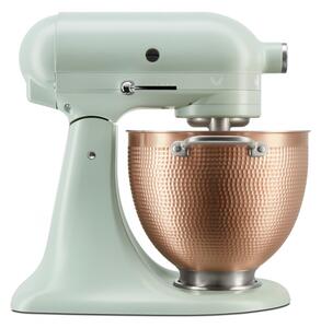 Планетарен миксер KitchenAid Artisan Blossom Exclusive Design 5KSM180LEELB, 300W, 4.7 л, Direct drive, 10 скорости, Накланяща се глава, Купа от кована мед, Билково зелен