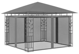 Шатра с мрежа против комари, 3x3x2,73 м, антрацит, 180 г/м²