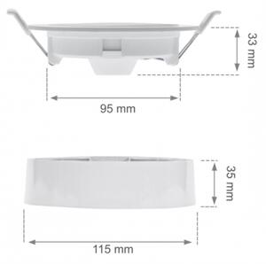 LED вградено осветително тяло ALGINE 2 в 1 LED/6W/230V 4000K бяло