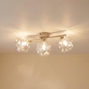 TK Lighting Таванна лампа „Lava“, с 3 лампи, дължина 50 см, цвят пясък/коняк, G9, Затъмняване, Бежов, Дневна/трапезария, Стъкло, Модерен