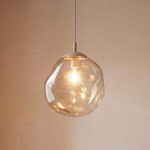 TK Lighting Висяща лампа „Лава“, Ø 35 см, E27, пясъчен/коняк, стъкло, Затъмняване, Бежов, Дневна/трапезария, Стъкло, Модерен
