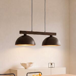 TK Lighting Висяща лампа „Осло“, кафява, с 2 лампи, дължина 83 см, E27, Затъмняване, Кафяв / ръждив, Дневна/трапезария, Метал, Модерен