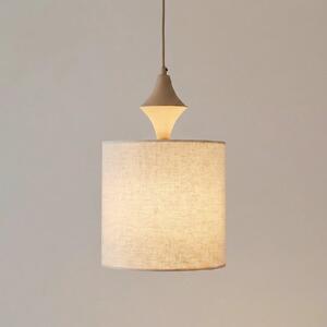 TK Lighting Висяща лампа Amura, бежово/пясъчно, плат, Ø 25 см, E27, Затъмняване, Бежов, Дневна/трапезария, Плат / текстил, Модерен