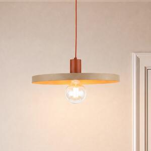 TK Lighting Висяща лампа Sila, пясъчен/червен, метал, Ø 45 см, E27, Затъмняване, Бежов, Дневна/трапезария, Метал, Модерен